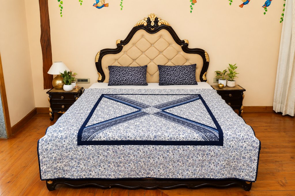 Blue Haven Handcrafted Cotton Quilt