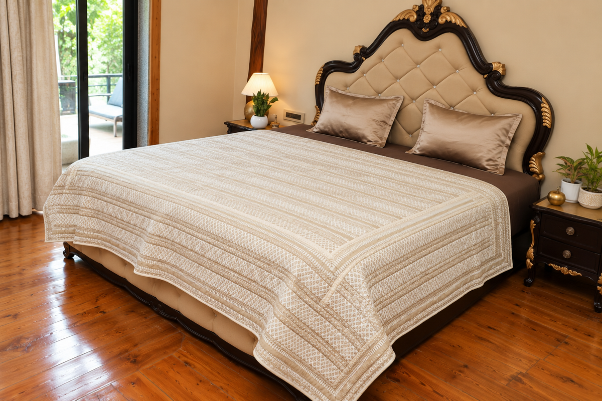 Sand Stone Handcrafted cotton Quilt