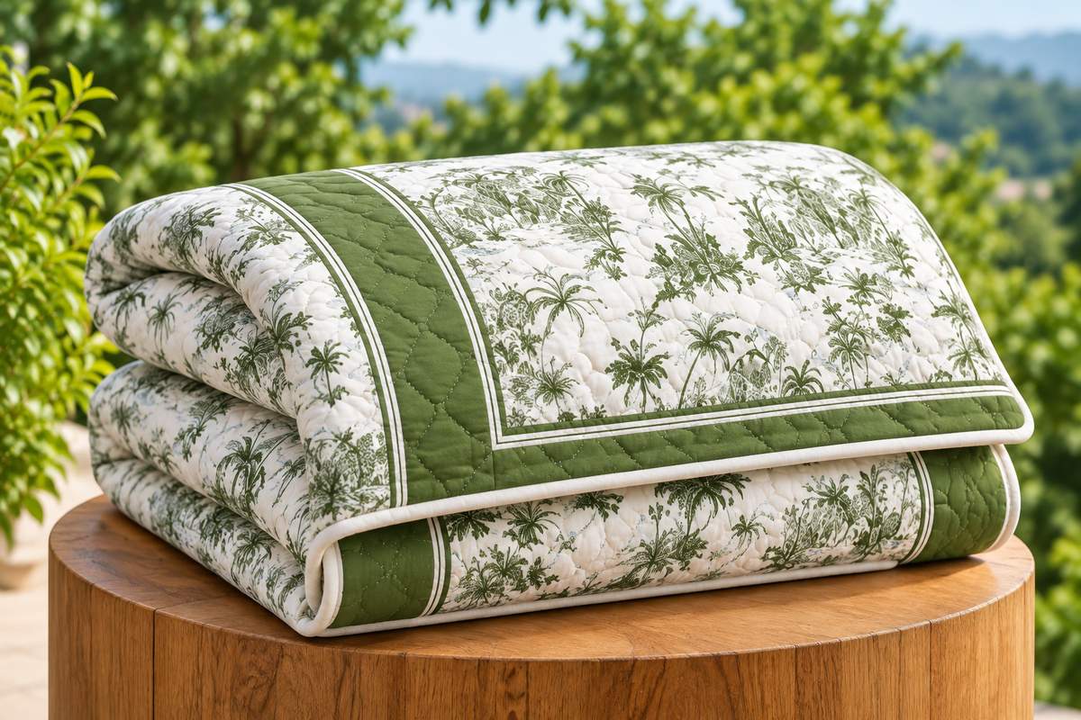 Olive Grove Handcrafted Cotton Quilt