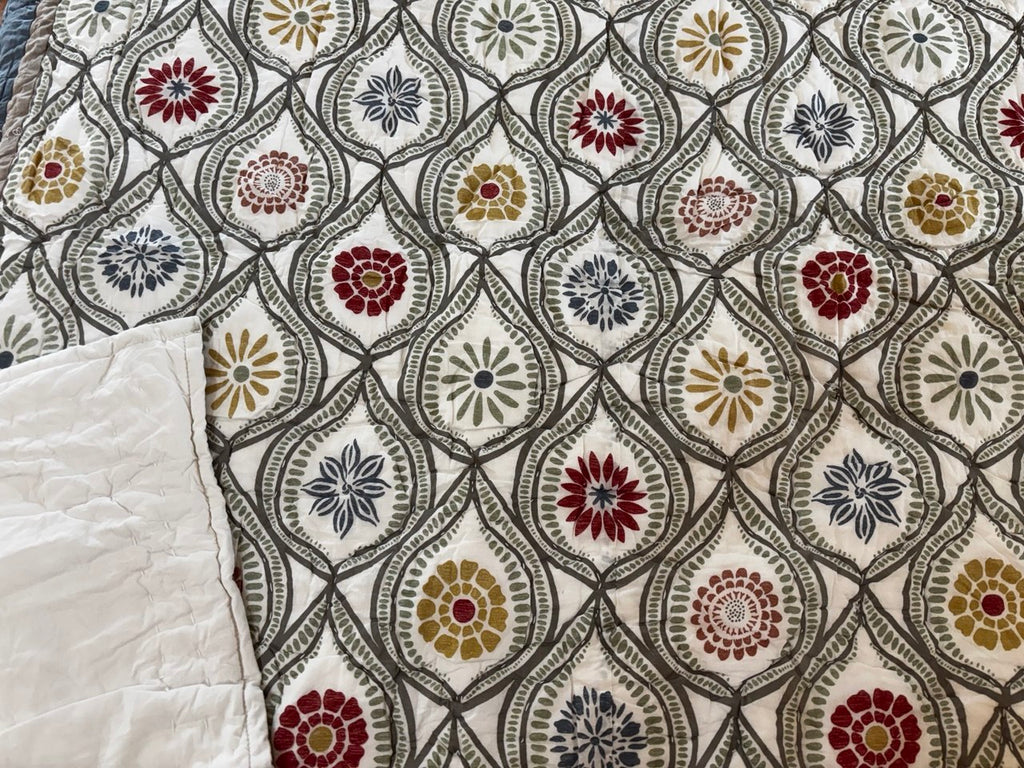 Amber Bloom- Hand Crafted Cotton Quilts