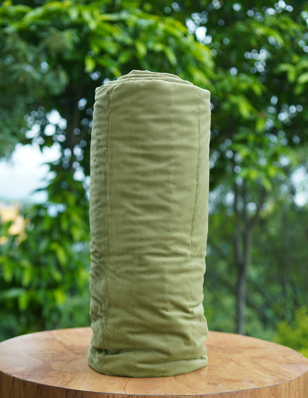 Regal Green Velvet Handcrafted Cotton Quilt