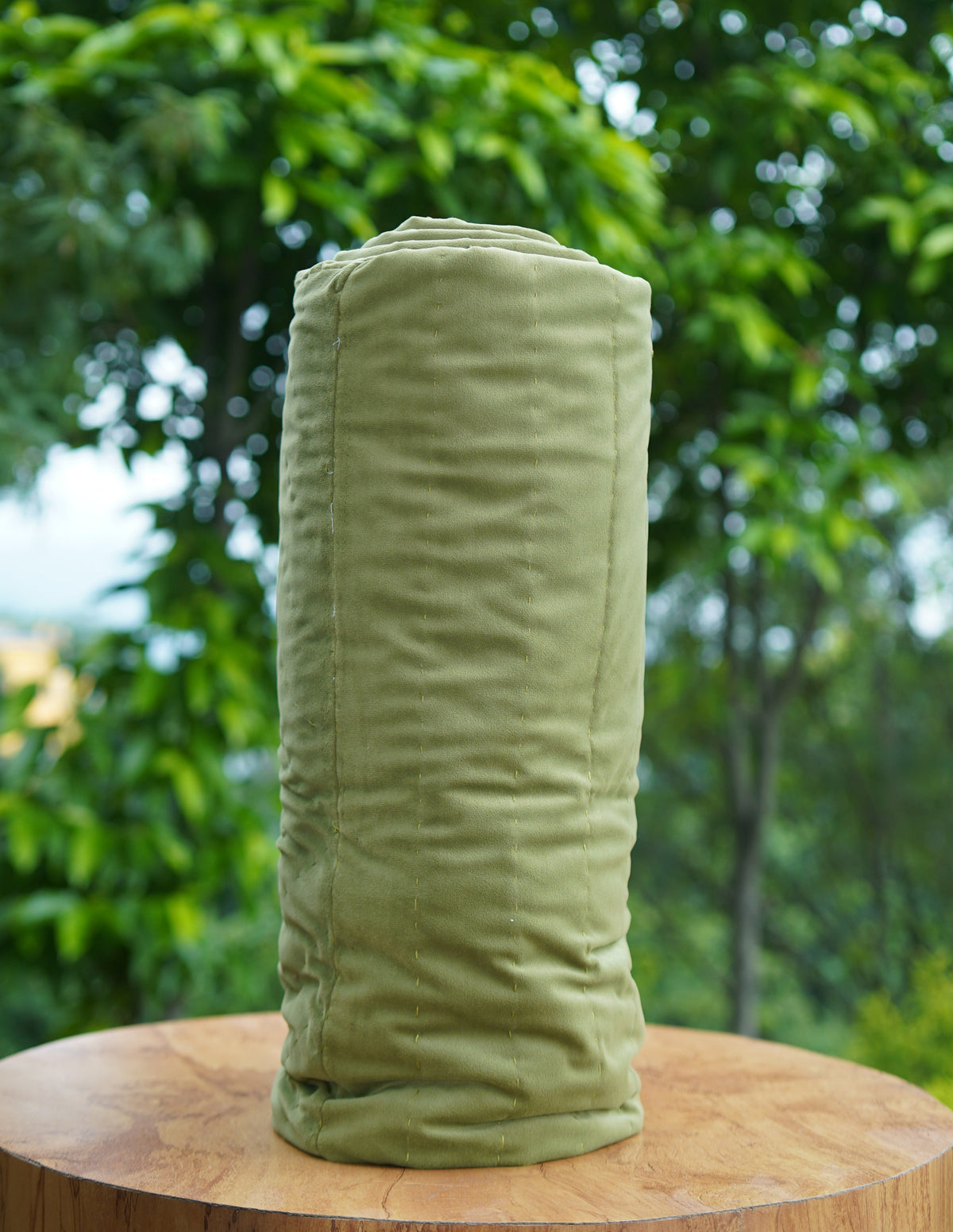 Regal Green Velvet Handcrafted Cotton Quilt