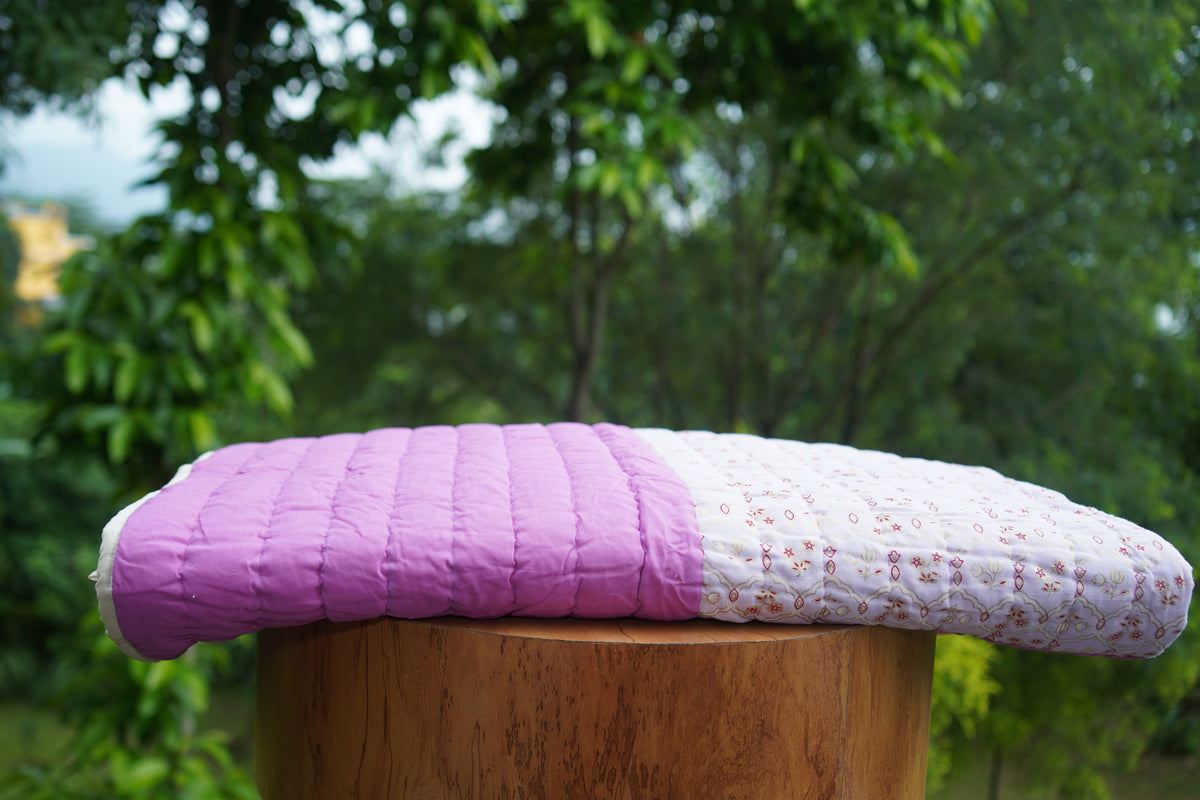 Pink Petal Handcrafted Cotton Quilt