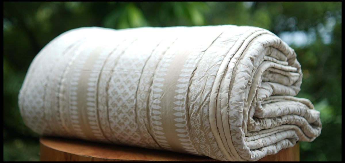 Sand Stone Handcrafted cotton Quilt