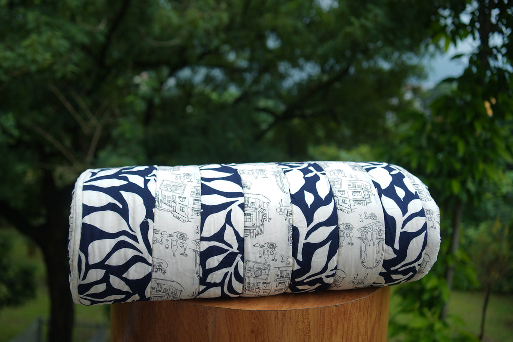 Vintage Mist Handcrafted Cotton Quilt