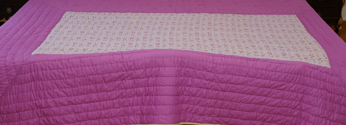 Pink Petal Handcrafted Cotton Quilt