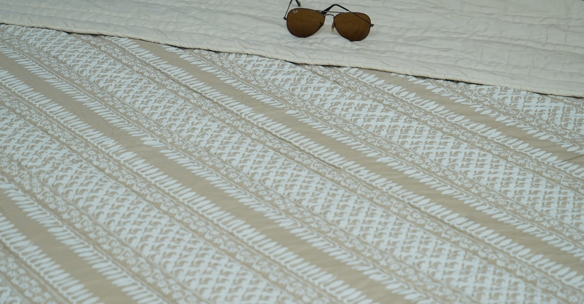 Sand Stone Handcrafted cotton Quilt