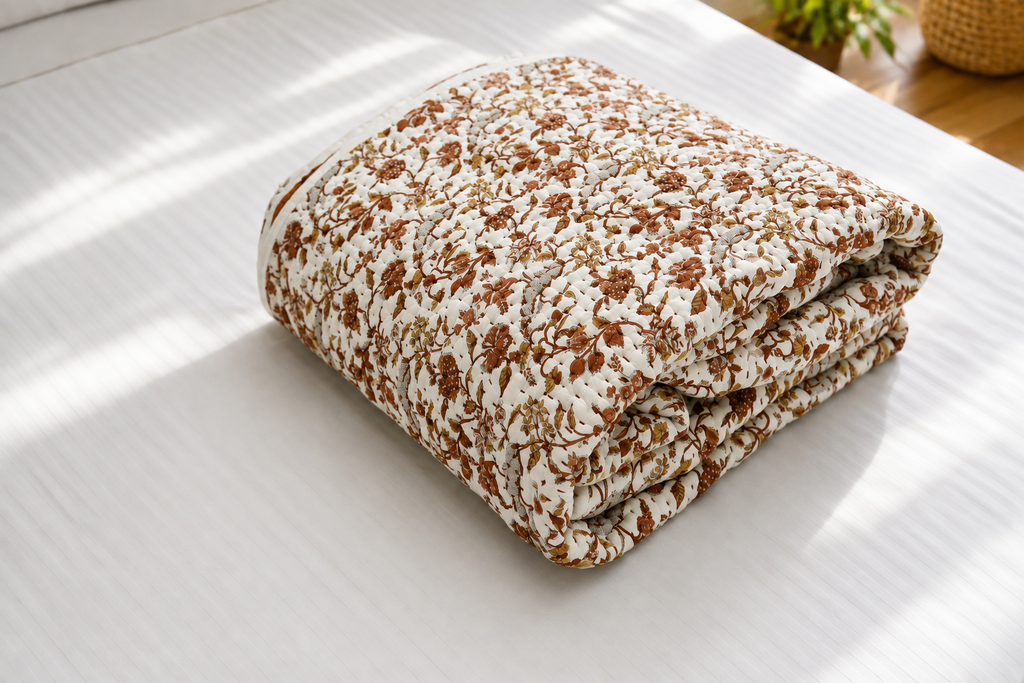 Cinnamon Garden Handcrafted Quilt