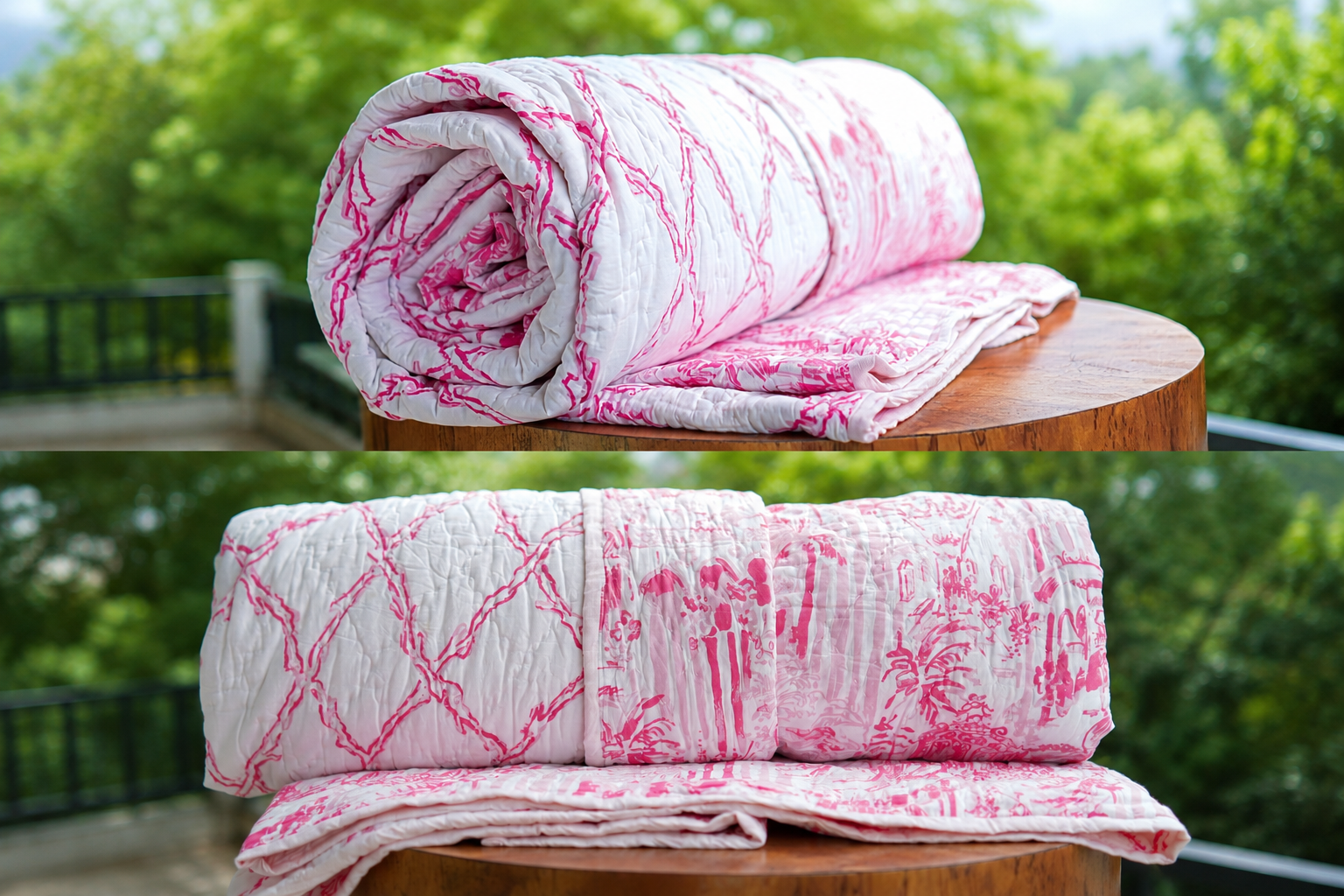 Gulabi Dastan Handcrafted Cotton Quilt
