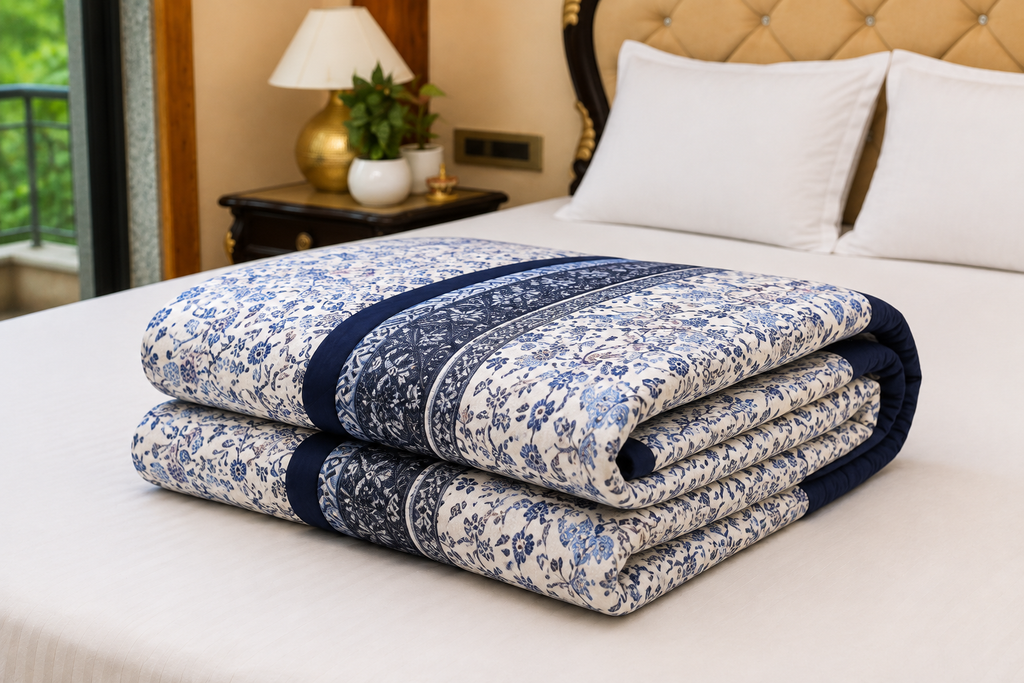 Blue Haven Handcrafted Cotton Quilt