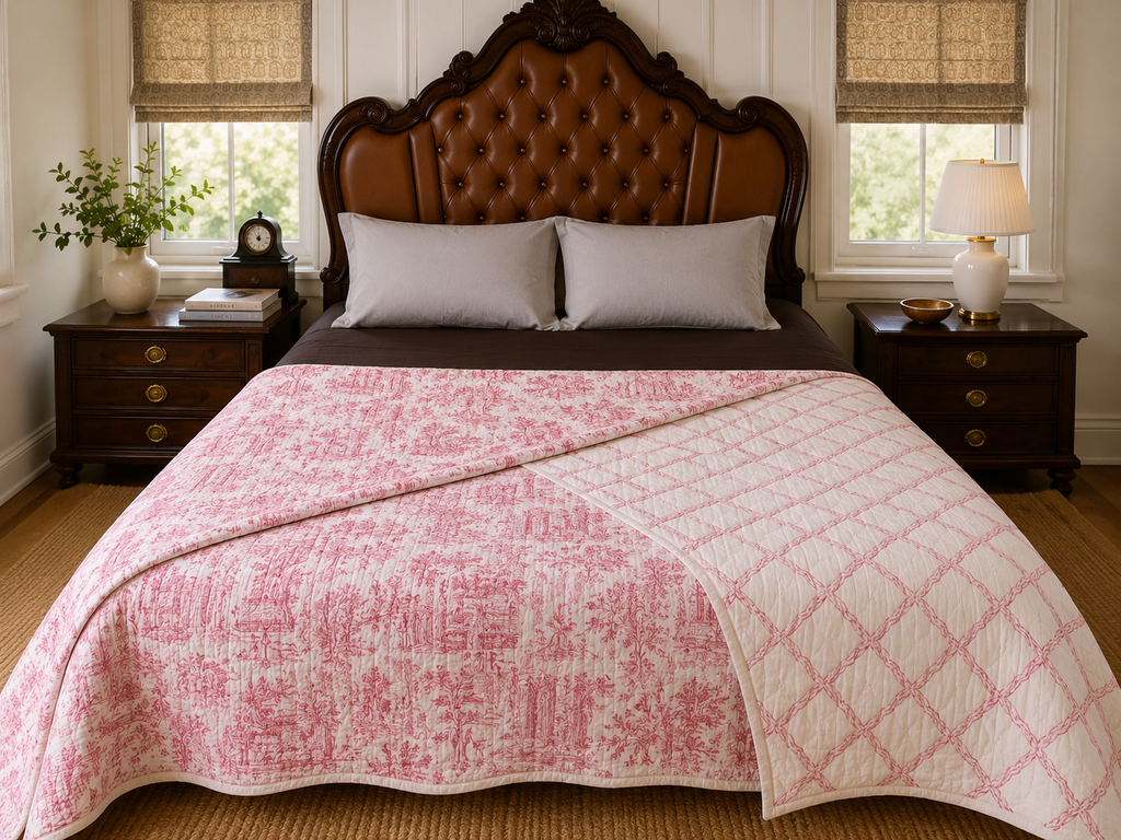 Gulabi Dastan Handcrafted Cotton Quilt