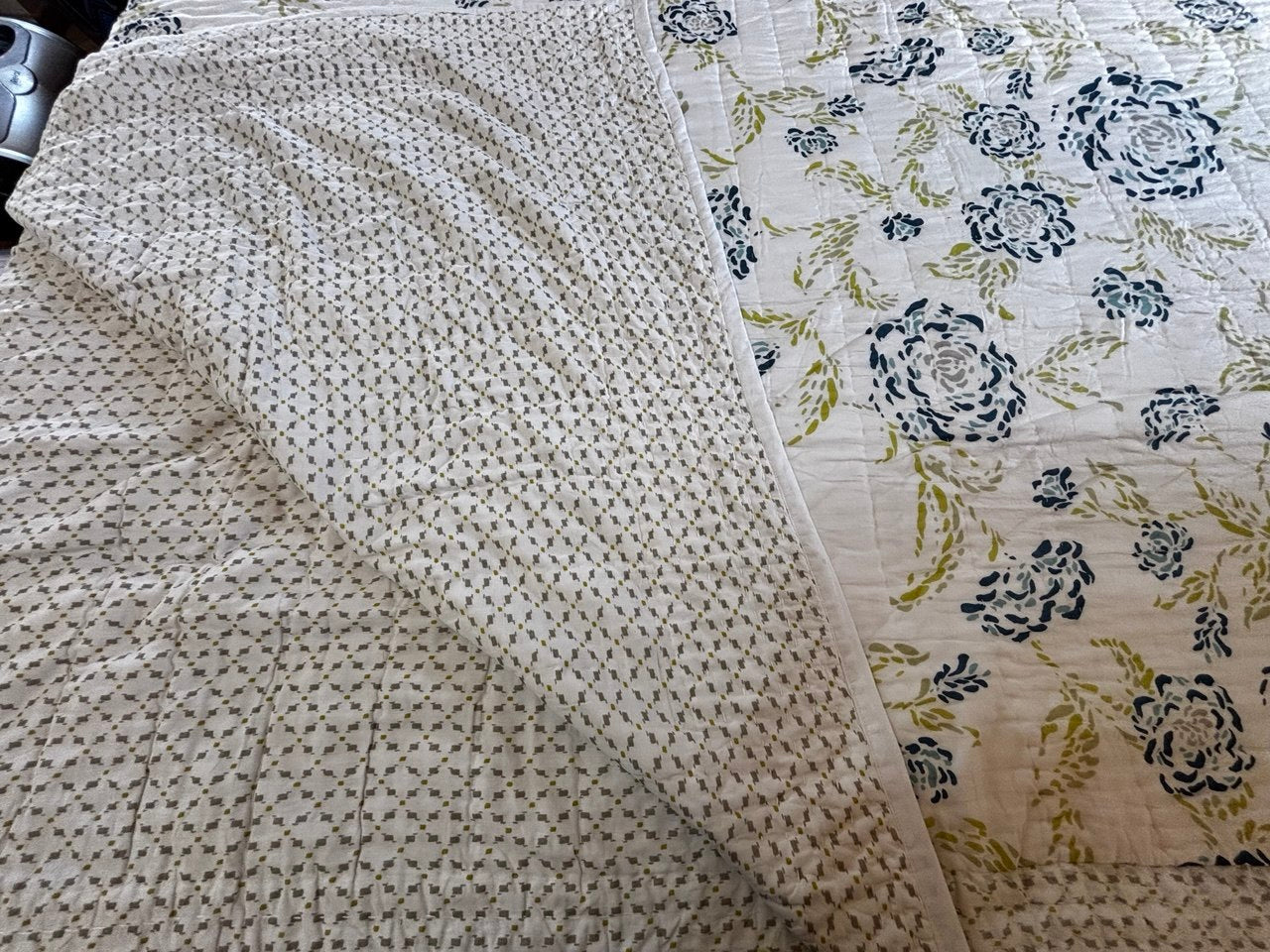 Blue Meadow – Handcrafted Cotton Quilt